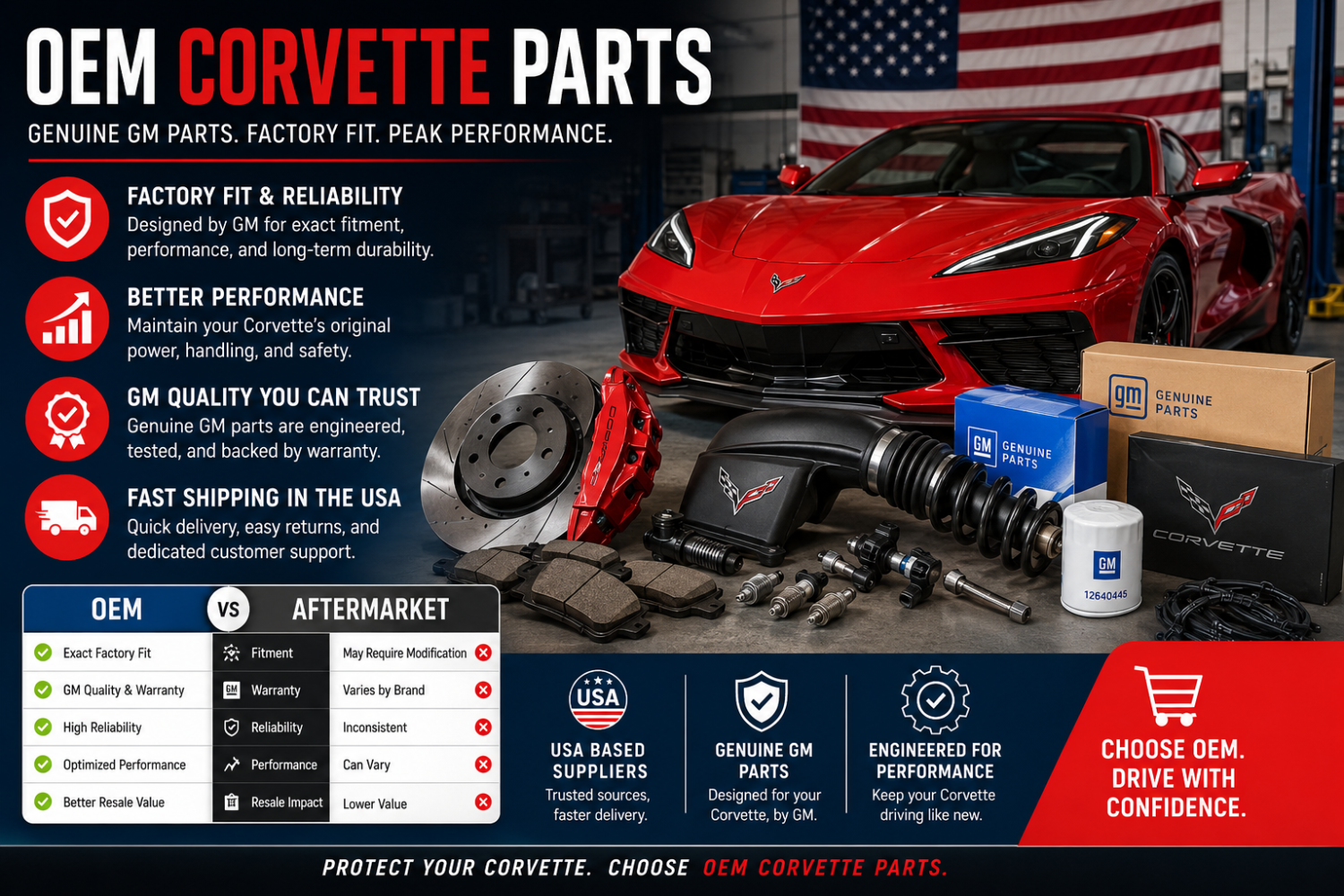 OEM Corvette Parts: The Complete USA Guide to Genuine GM Corvette Components