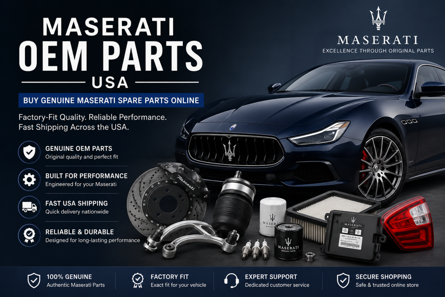 Maserati OEM Parts USA: Buy Genuine Maserati Spare Parts Online
