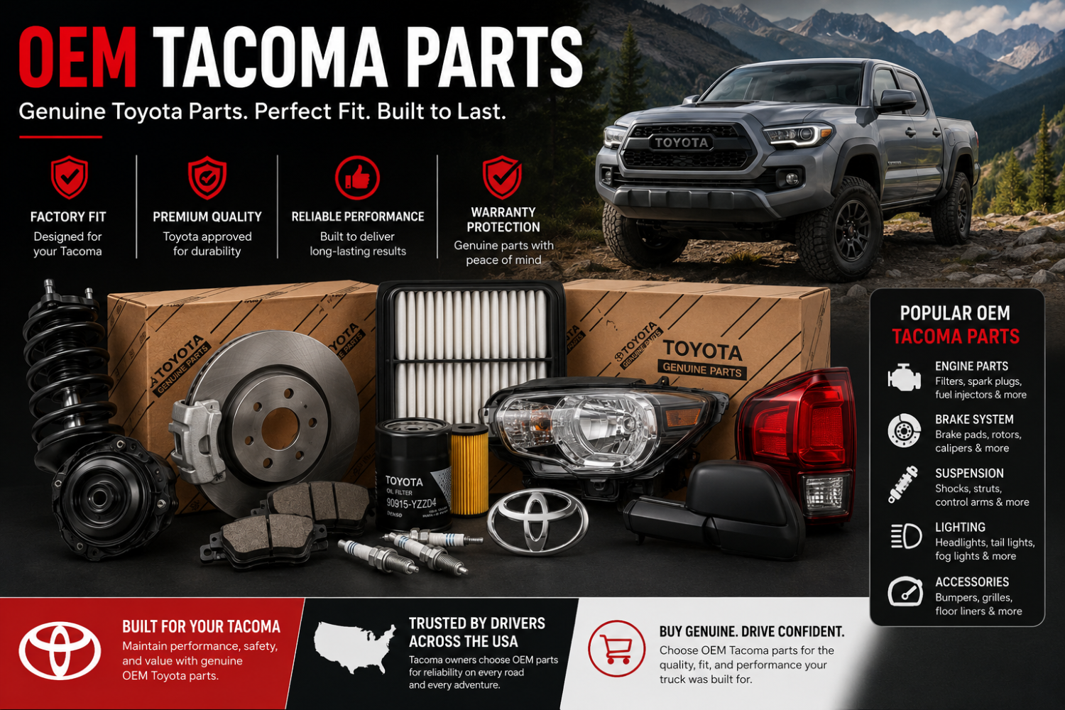 OEM Tacoma Parts Guide for USA Truck Owners