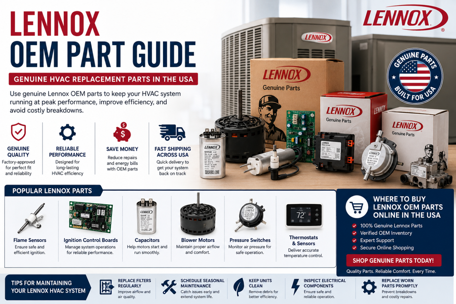 Lennox OEM Part Guide: How to Find Genuine HVAC Replacement Parts in the USA
